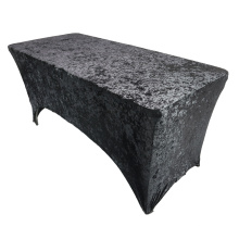 Couverture de table en spandex en velours rectangulaire de 6 pieds pour la fête de mariage